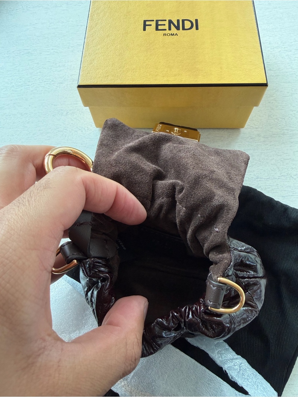Fendi Nano Mama Baguette in Eelskin - Picture 3 of 5